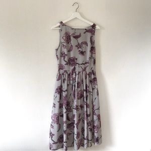 Tea Length Floral Dress